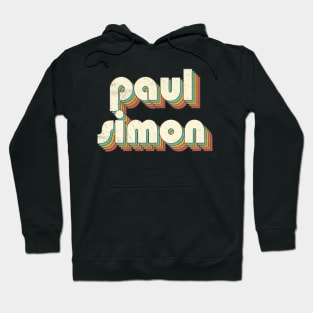 Retro Vintage Rainbow Paul Letters Distressed Style Hoodie